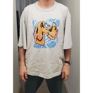 Mode of One Mens Short Sleeve Smile Graphic T-Shirt Heather Grey 100194459MN L